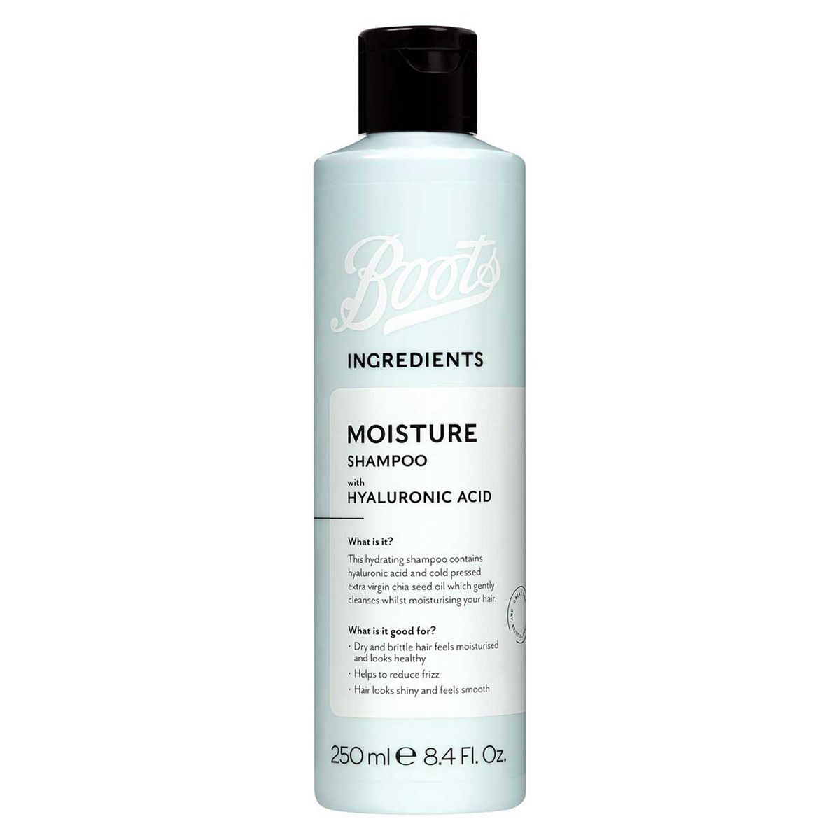 Boots Ingredients Moisture Shampoo With Hyaluronic Acid 250ml - McGrocer