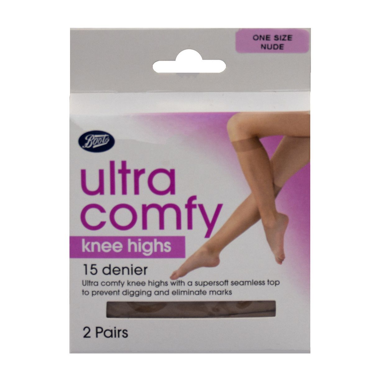 Boots Invisible Welt Knee High 2 pair pack Nude One Size - McGrocer