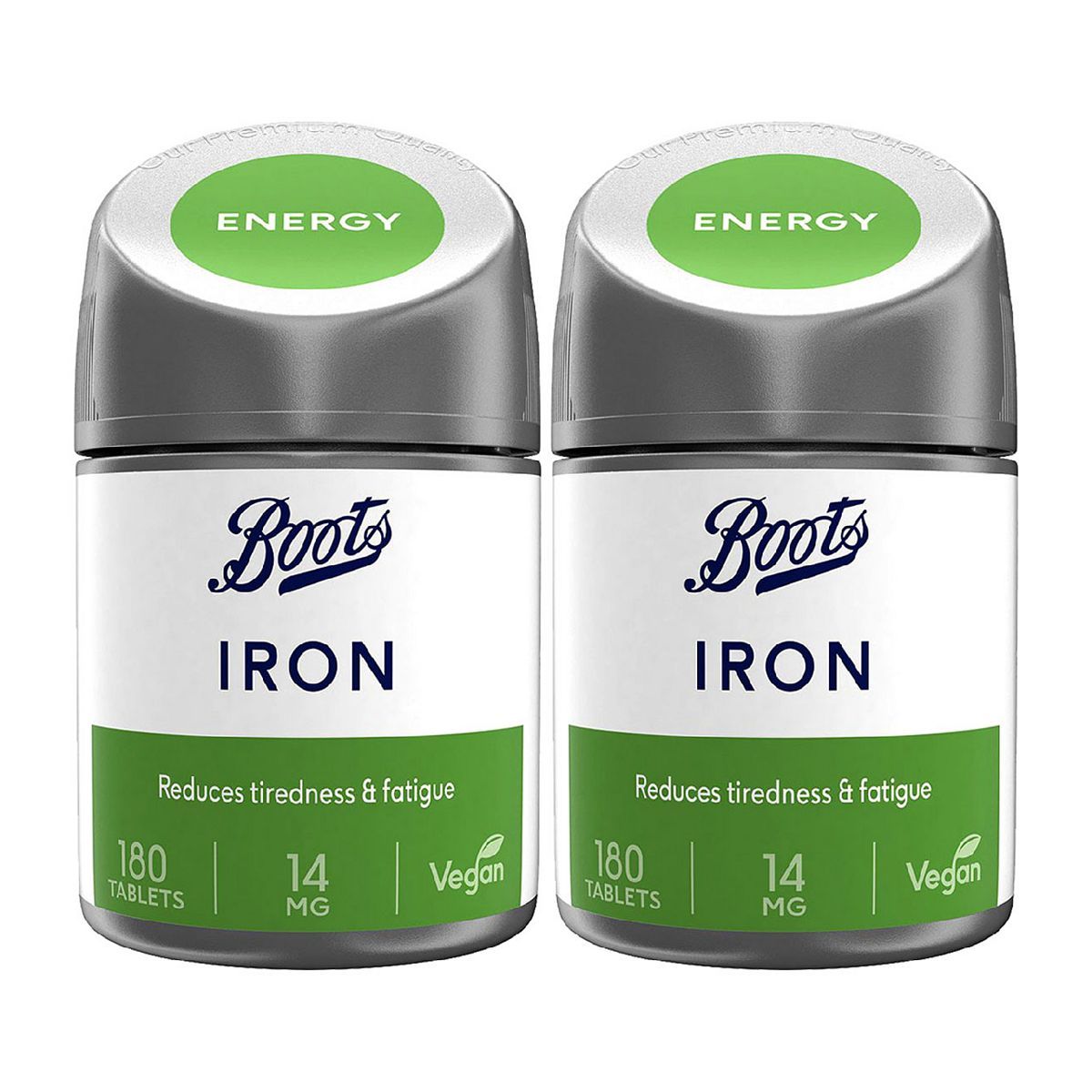 Boots Iron 14mg Bundle: 2 x 180 Tablets (1 year supply) - McGrocer