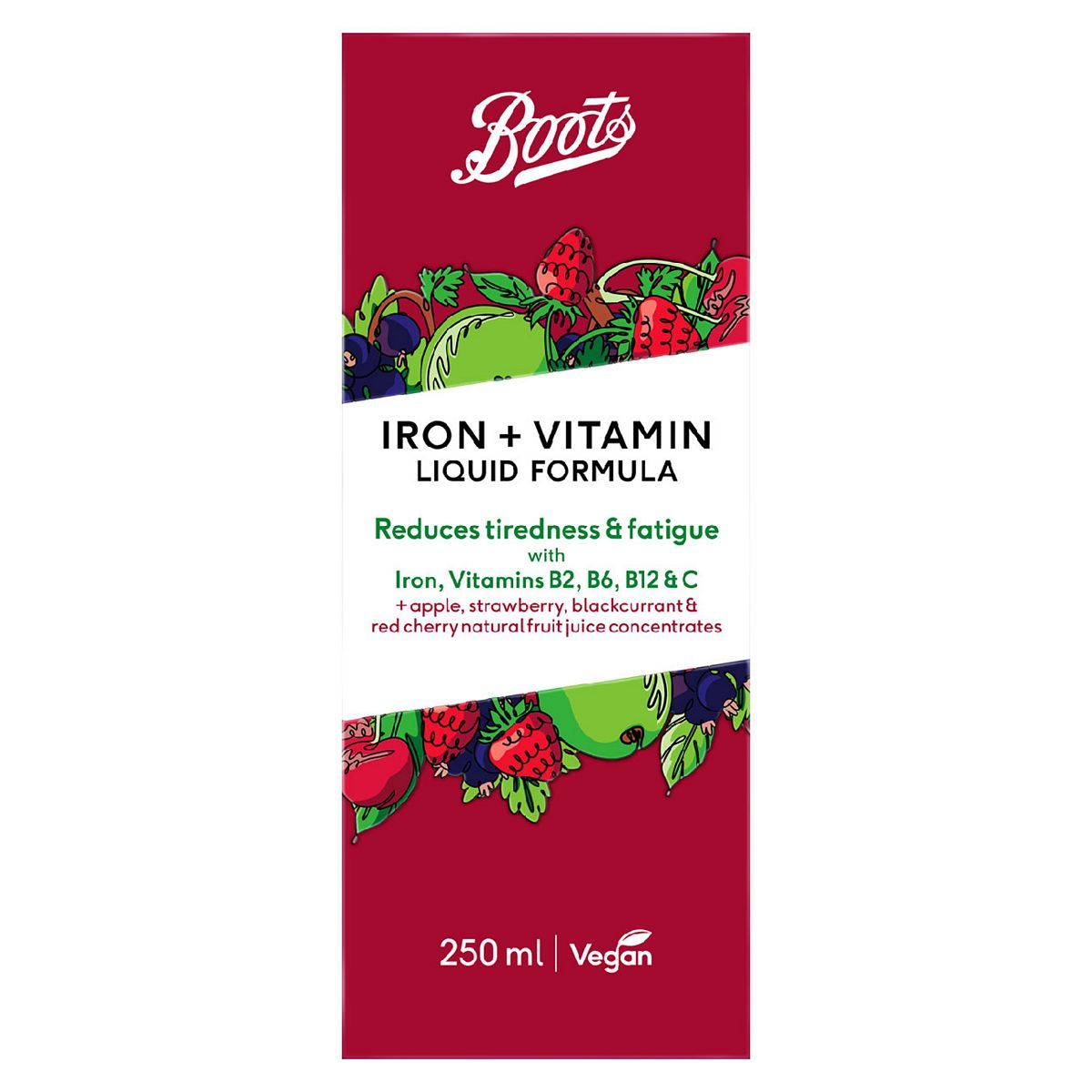 Boots Iron + Vitamin Liquid Formula, 250ml - McGrocer