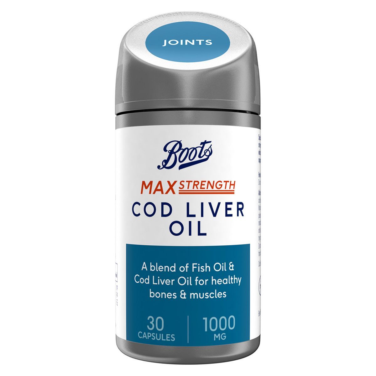 Boots Max Strength Cod Liver Oil 30 Capsules (1 month supply) - McGrocer