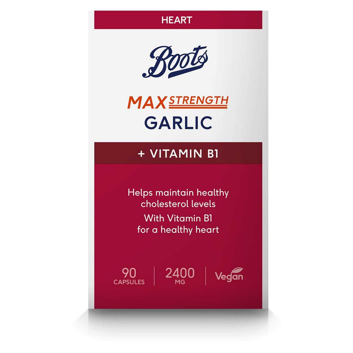 Boots Max Strength Garlic + Vitamin B1, 90 Capsules - McGrocer