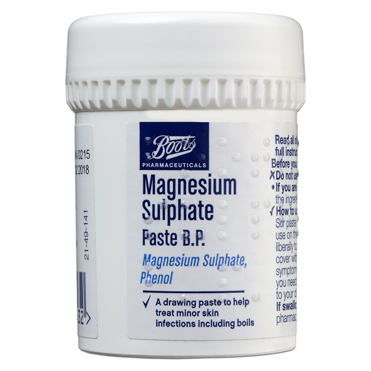 Boots Pharmaceuticals Magnesium Sulfate Paste B.P. (50g) - McGrocer