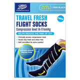 Boots Pharmaceuticals Travel Fresh Flight Socks - Black UK size 3.5-7.5 - McGrocer