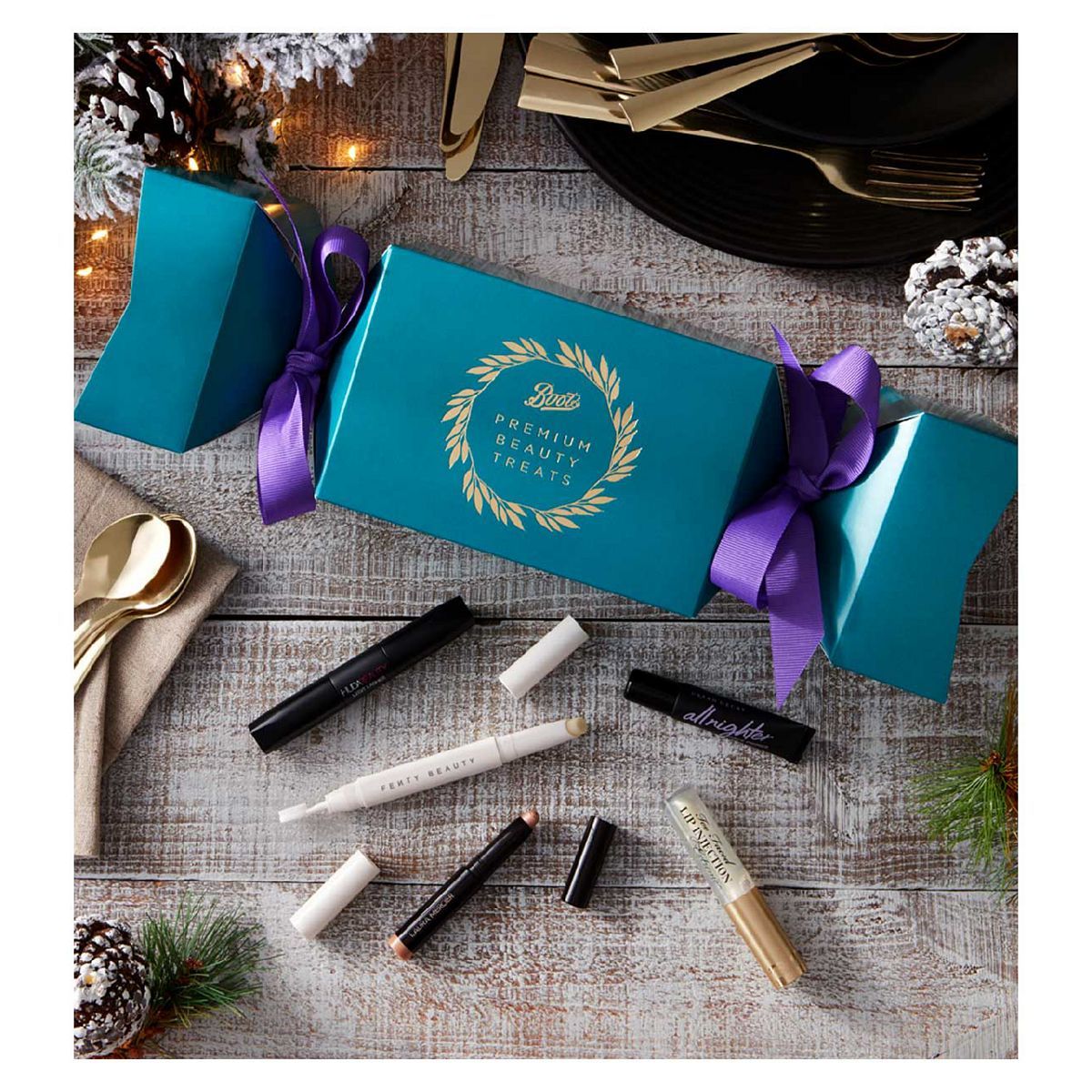 Boots Premium Beauty Christmas Treats Cracker - Teal - Limited Edition - McGrocer