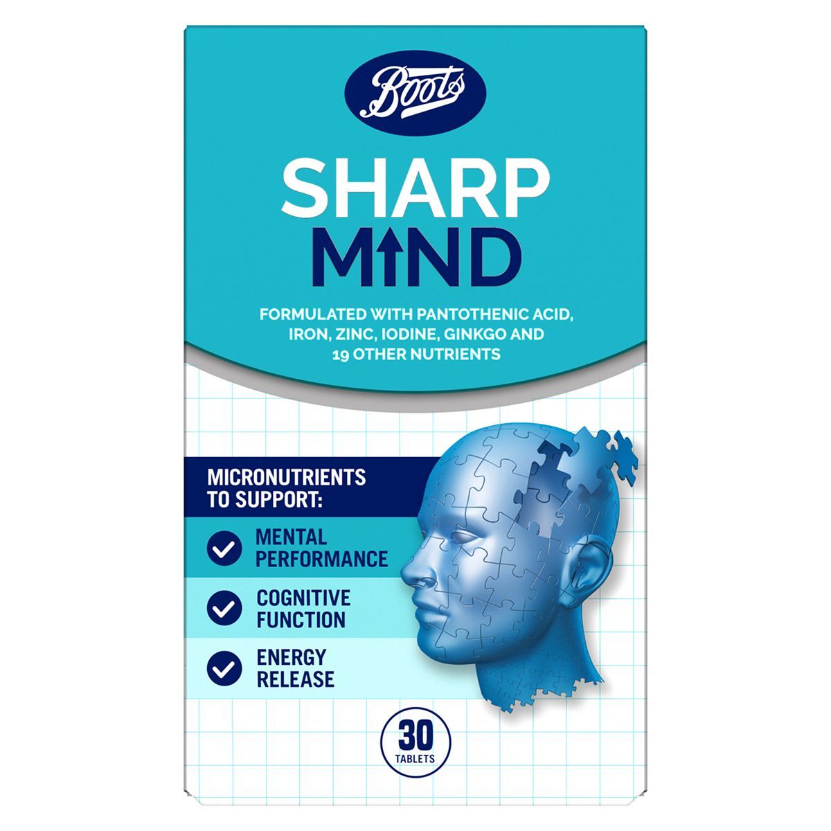 Boots Sharp Mind - 30 Tablets - McGrocer