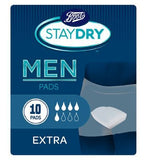 Boots Staydry Men Extra Pads - 10 Pads - McGrocer