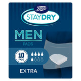 Boots Staydry Men Extra Pads - 10 Pads - McGrocer