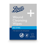 Boots Wound Cleansing Wipes - No Sting 10s - McGrocer