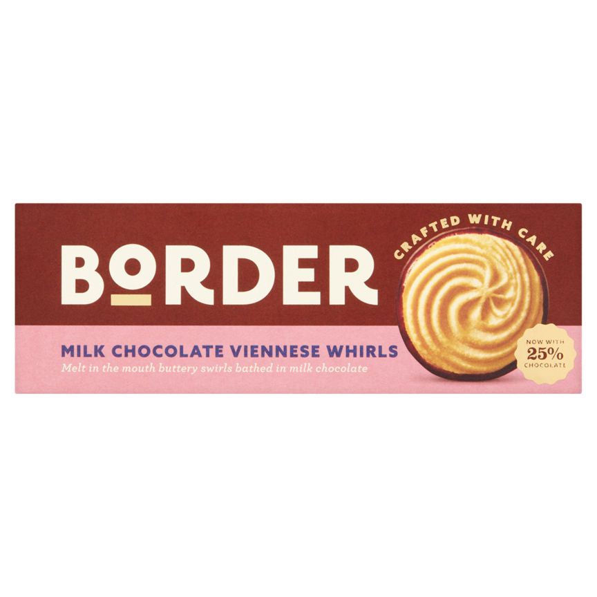Border Milk Chocolate Viennese Whirls 150g - McGrocer