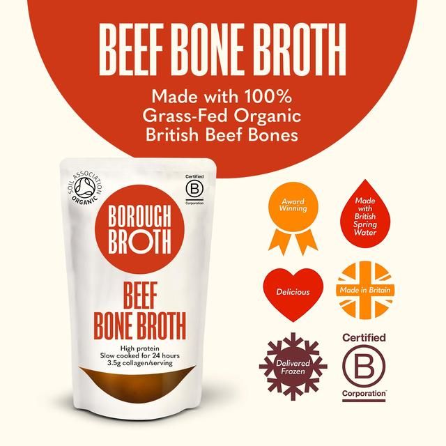 Borough Broth 24hr Organic Beef Bone Broth 324g - McGrocer