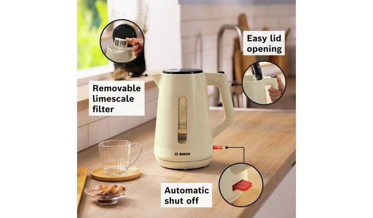 Bosch TWK1M127GB MyMoment Delight Kettle - Cream - McGrocer