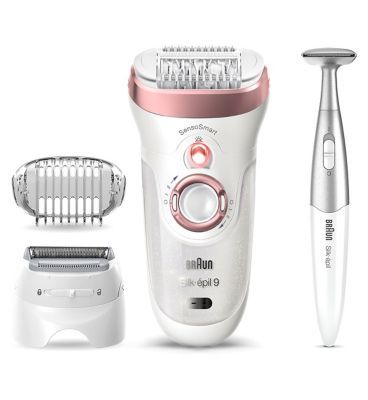 Braun Silk-épil 9, Epliator for Long Lasting Hair Removal - White/Rose Gold 9-890