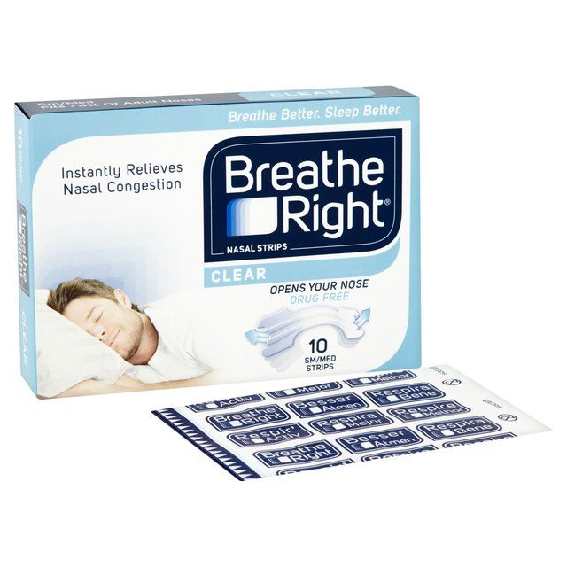 Breathe Right Clear Nasal Strips 10 per pack