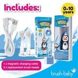 Brush Baby WildOnes-Penguin Toothbrush & Applemint T'paste