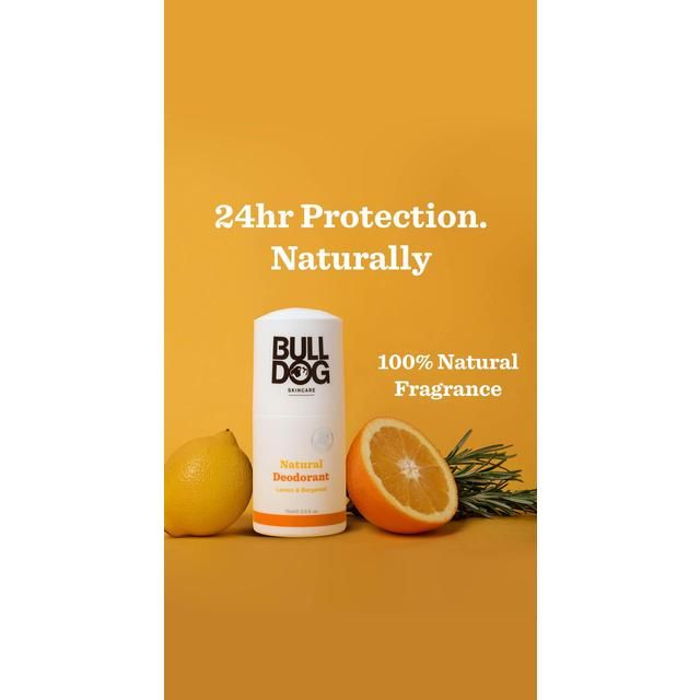 Bulldog Skincare - Natural Deodorant Roll-On Lemon & Bergamot 75ml