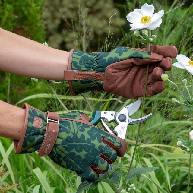 Burgon & Ball Oak Leaf Gloves Moss S-L