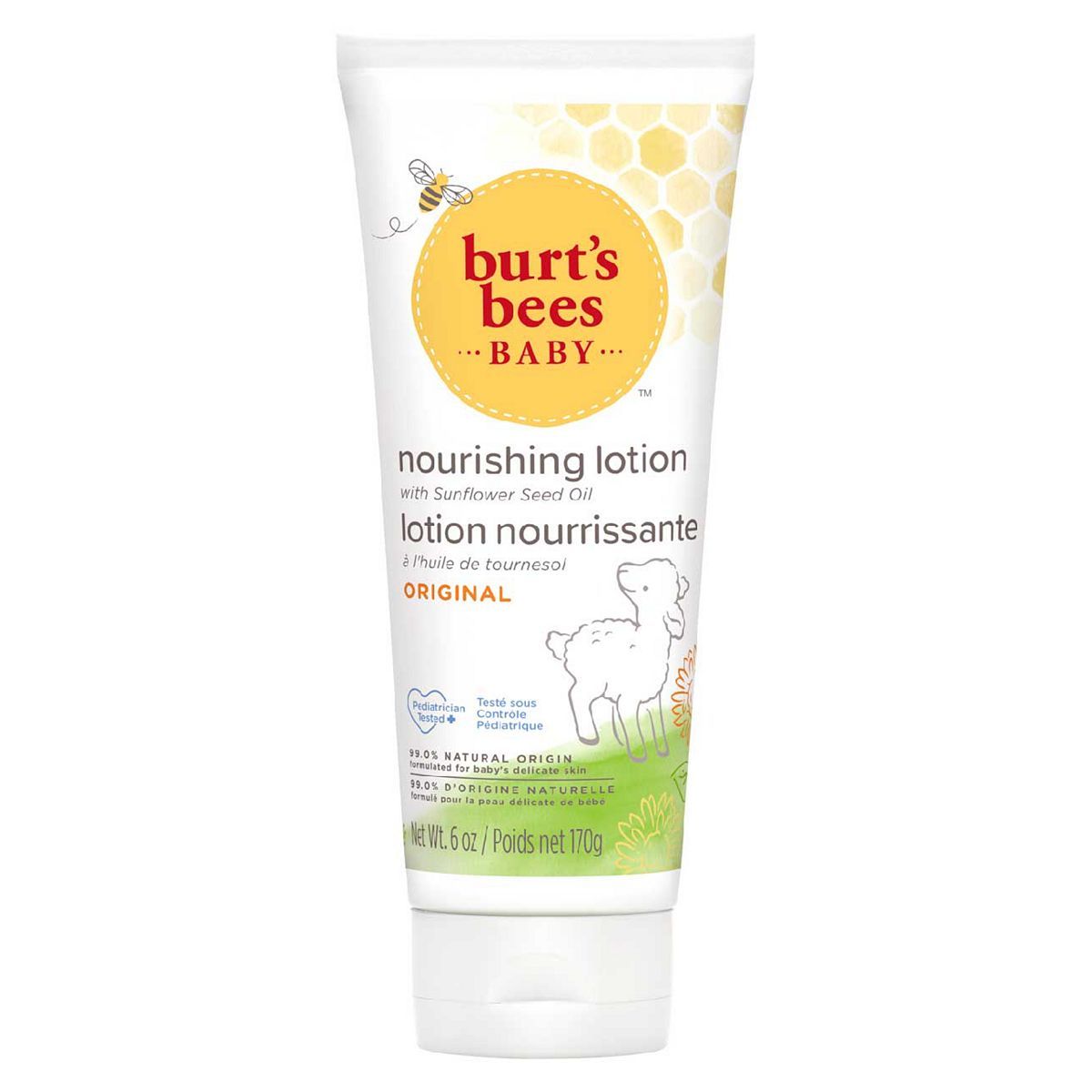 Burt's Bees Baby™ Nourishing Lotion with Sunflower Seed Oil, Peadiatrician Tested, 99.0% Natural Origin, 170g