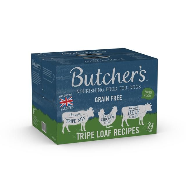 Butcher's Tripe Loaf Recipes Dog Food Tins 24 x 400g
