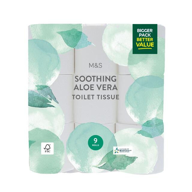 M&S Soothing Aloe Vera Toilet Tissue   9 per pack - McGrocer