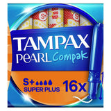 Tampax Pearl Compak Super Plus Tampons With Applicator x16 Women's Toiletries Boots
