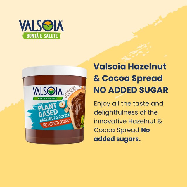 Valsoia No Added Sugar Dairy Free Hazelnut Spread 200g - McGrocer