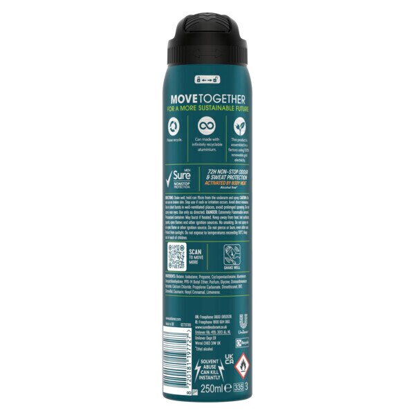 Sure Men Anti-Perspirant Aerosol Nonstop Extremedry 250ml GOODS Superdrug
