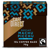 Cafedirect Fairtrade Machu Picchu Decaf Coffee Bags 10 per pack
