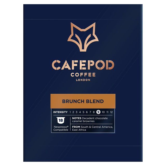 CafePod Brunch Blend Nespresso Compatible Aluminium Coffee Pods 18 per pack