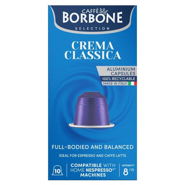 Caffe Borbone Crema Classica Intensity 8 Nespresso Compatible Capsules (10) 10 per pack