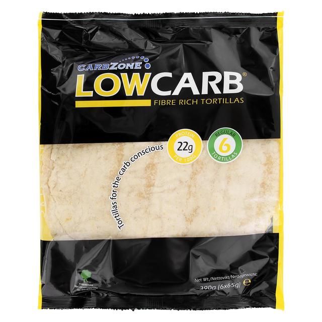 Carbzone LowCarb Fibre Rich Large Tortillas 6 x 65g