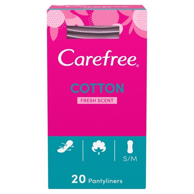 Carefree Cotton Fresh Scented Breathable Pantyliners Single Wrapped 20 per pack