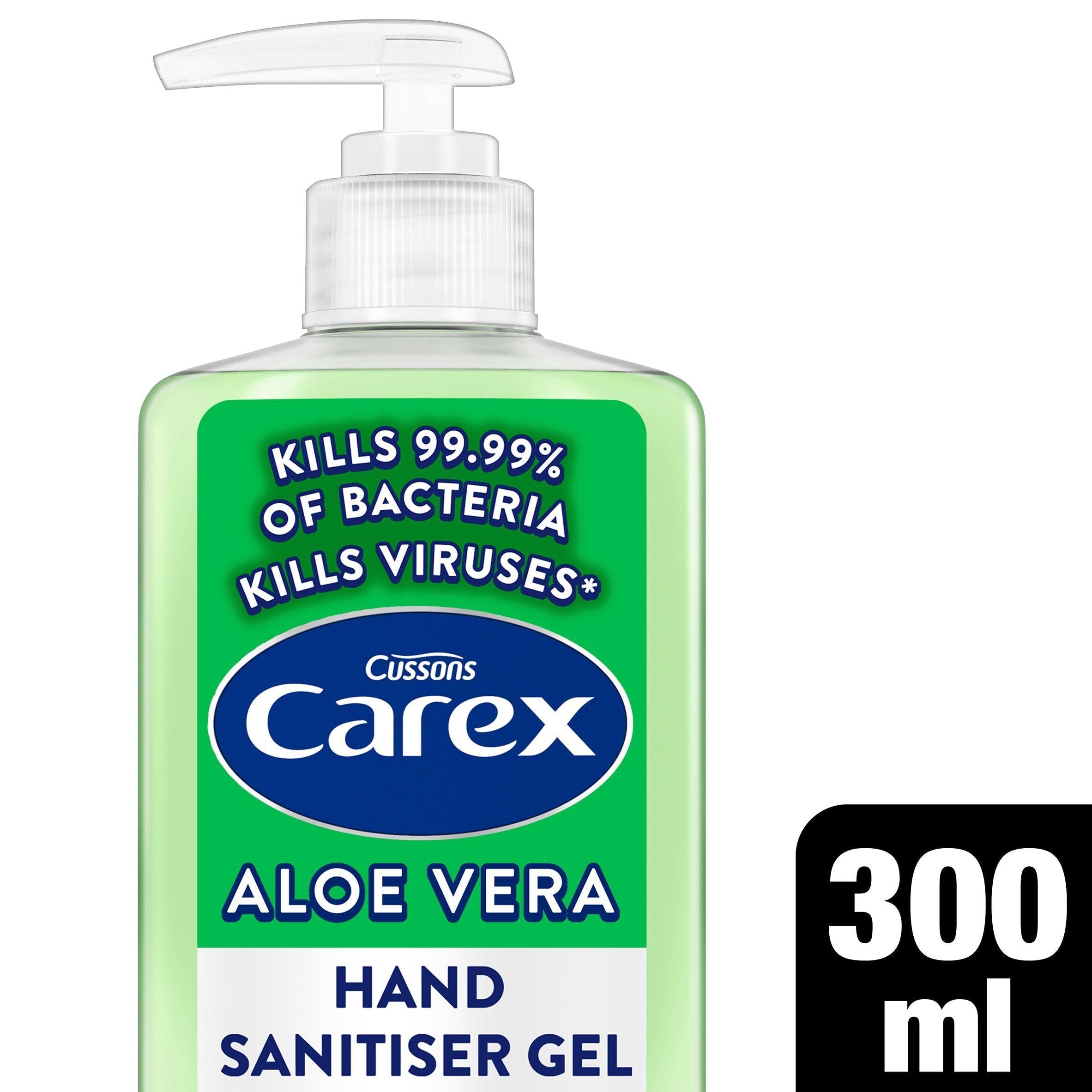 Carex Aloe Vera Antibacterial Hand Sanitiser Gel Quick Dry 300ml