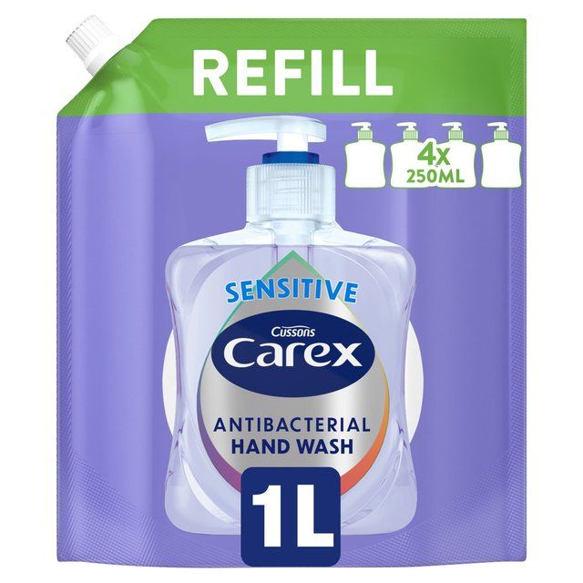 Carex Sensitive Antibacterial Handwash Refill 1L