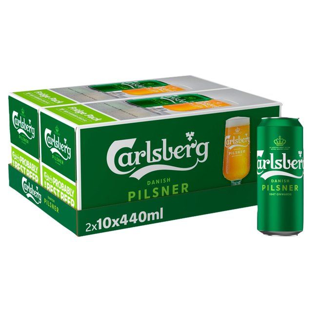 Carlsberg Pilsner Danish Lager Beer Cans 10 x 440ml