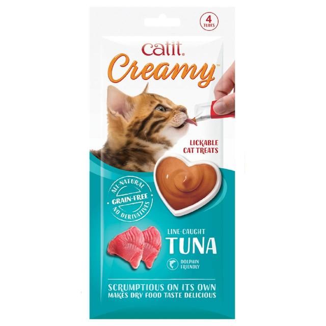Catit Creamy Lickable Treats Tuna 4 x 10g