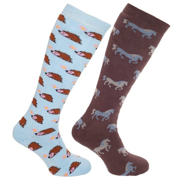 Womens Animal Design Welly Socks (2 Pairs) (4-7) GOODS Superdrug