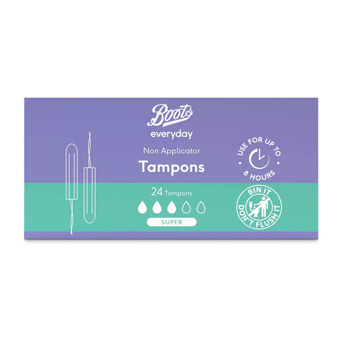Boots Everyday Non Applicator Tampons Super x24 - McGrocer