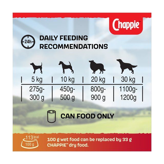 Chappie Adult Wet Dog Food Tins Favourites in Loaf 6 x 412g