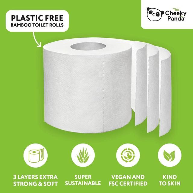 Cheeky Panda Natural Bamboo Toilet Tissue 4 per pack