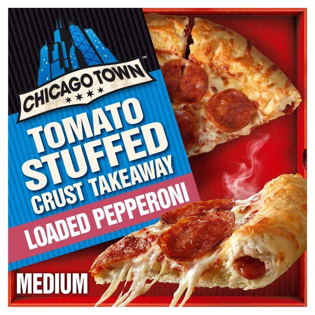 Chicago Town Takeaway Stuffed Crust Pepperoni Medium Pizza 490g