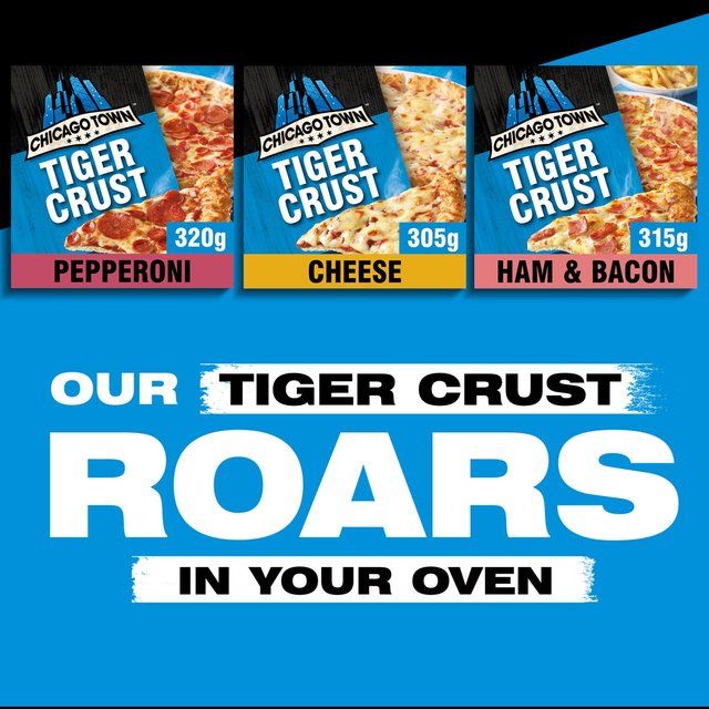 Chicago Town Tiger Crust Cheesy Ham & Bacon Pizza 315g