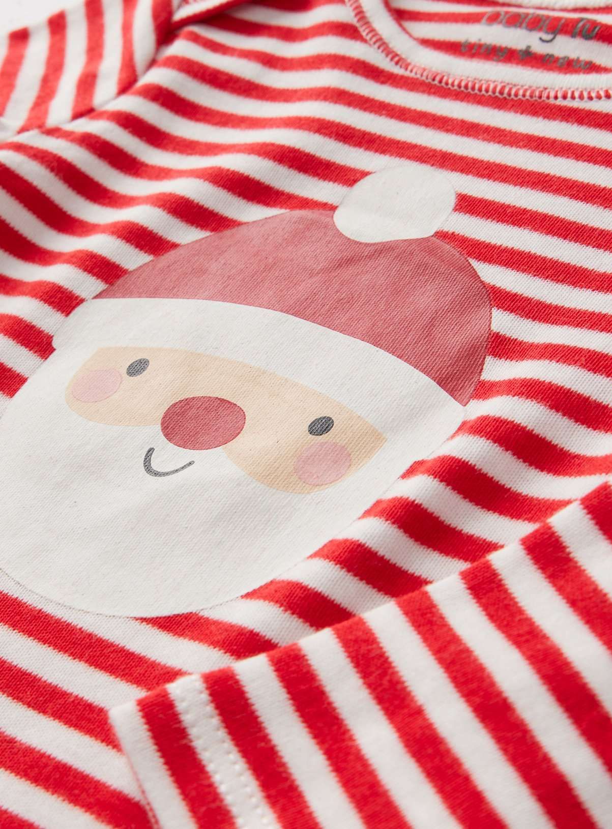 Christmas Santa Red Striped Bodysuit 9-12 months