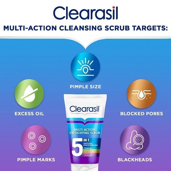 Clearasil 5 in 1 Multi-Action Exfoliating Face Scrub 150ml