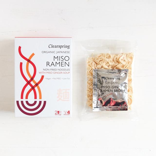 Clearspring Japanese Miso Ramen Noodles with Miso Ginger Soup 210g