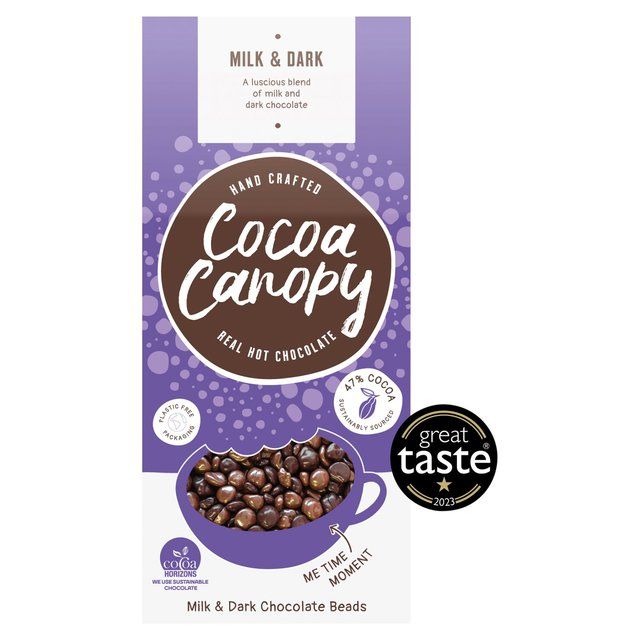Cocoa Canopy Milk & Dark Crafted Hot Chocolate Beads 225g