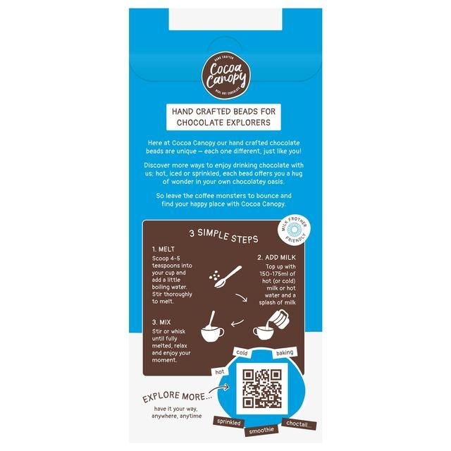 Cocoa Canopy Smooth Milk Crafted Hot Chocolate Beads 225g