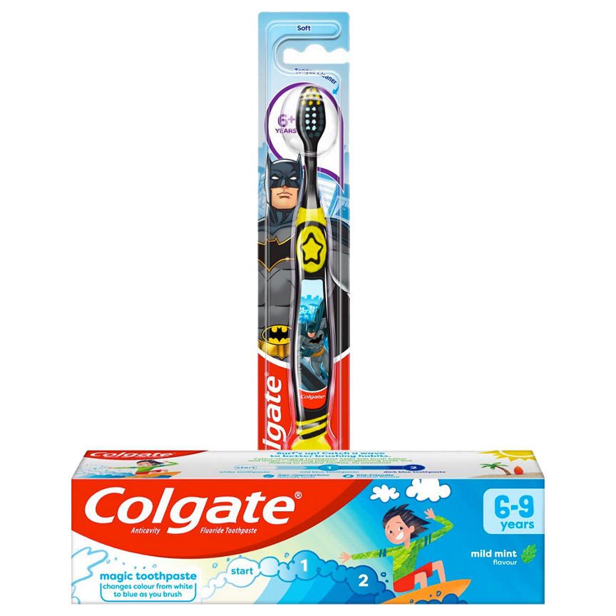 Colgate Kids Mild Mint Toothpaste 6-9 Years & Smiles Soft Toothbrush 6+ Years Bundle