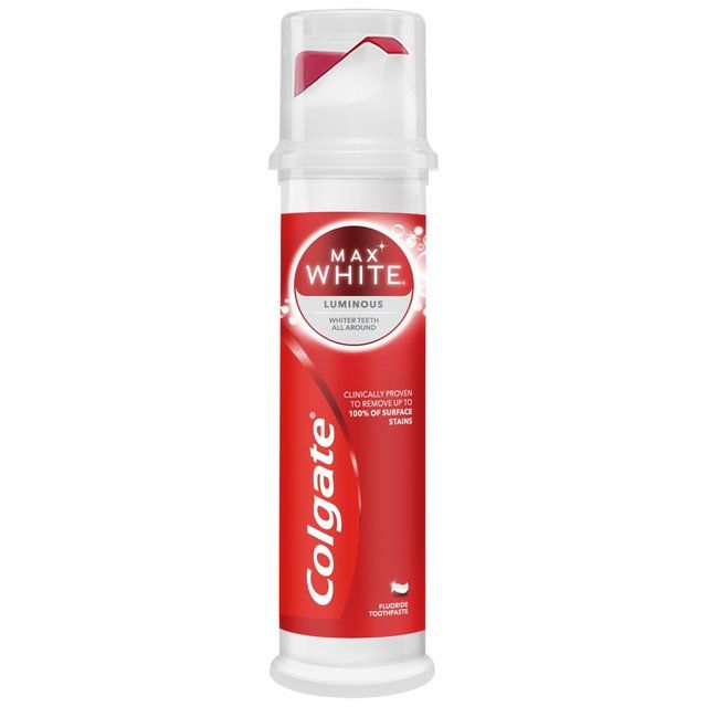 Colgate Max White Luminous Whitening Toothpaste Pump 100ml