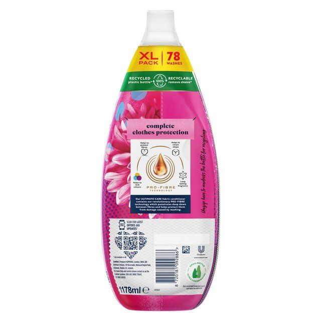 Comfort Ultimate Care Fuchsia Passion Fabric Conditioner 78 Wash 1.178L
